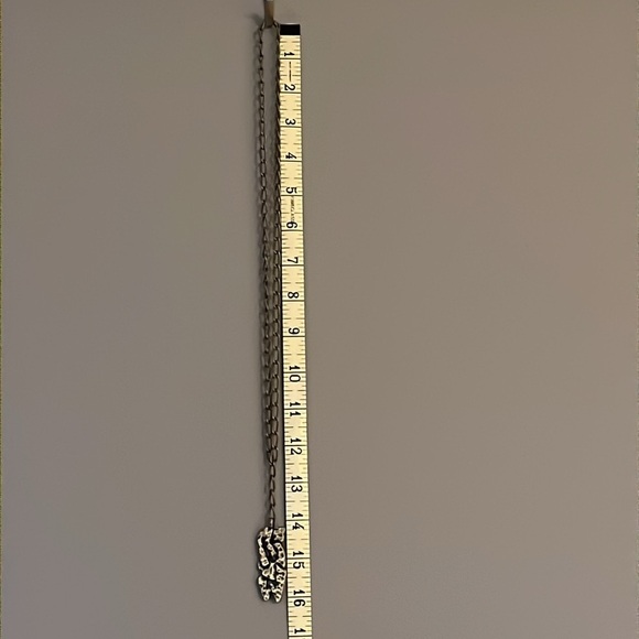 Vintage Colonial Pewter Signed Well’s Abstract Pendant Necklace - Picture 5 of 7